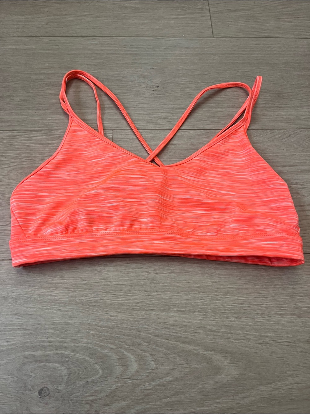 Old Navy Coral Strappy Cross-Back Sports Bra